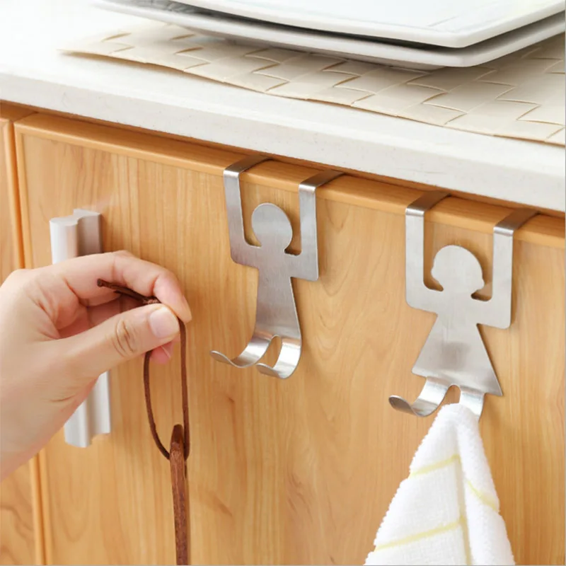 2PC Stainless Steel Hooks Bedroom Kitchen Door Holder Hook Clothes Bag Coat Dual Hanger Organizer Hanging Sundries Pothook
2PC Stainless Steel Hooks Bedroom Kitchen Door Holder Hook Clothes Bag Coat Dual Hanger Organizer Hanging Sundries Pothook