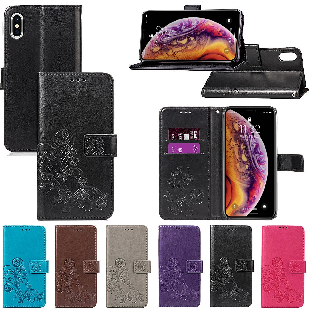 Роскошный флип кошелек из искусственной кожи для Apple iPhone X XS MAX XR 5 5S SE 6 6S 7 8 Plus чехол