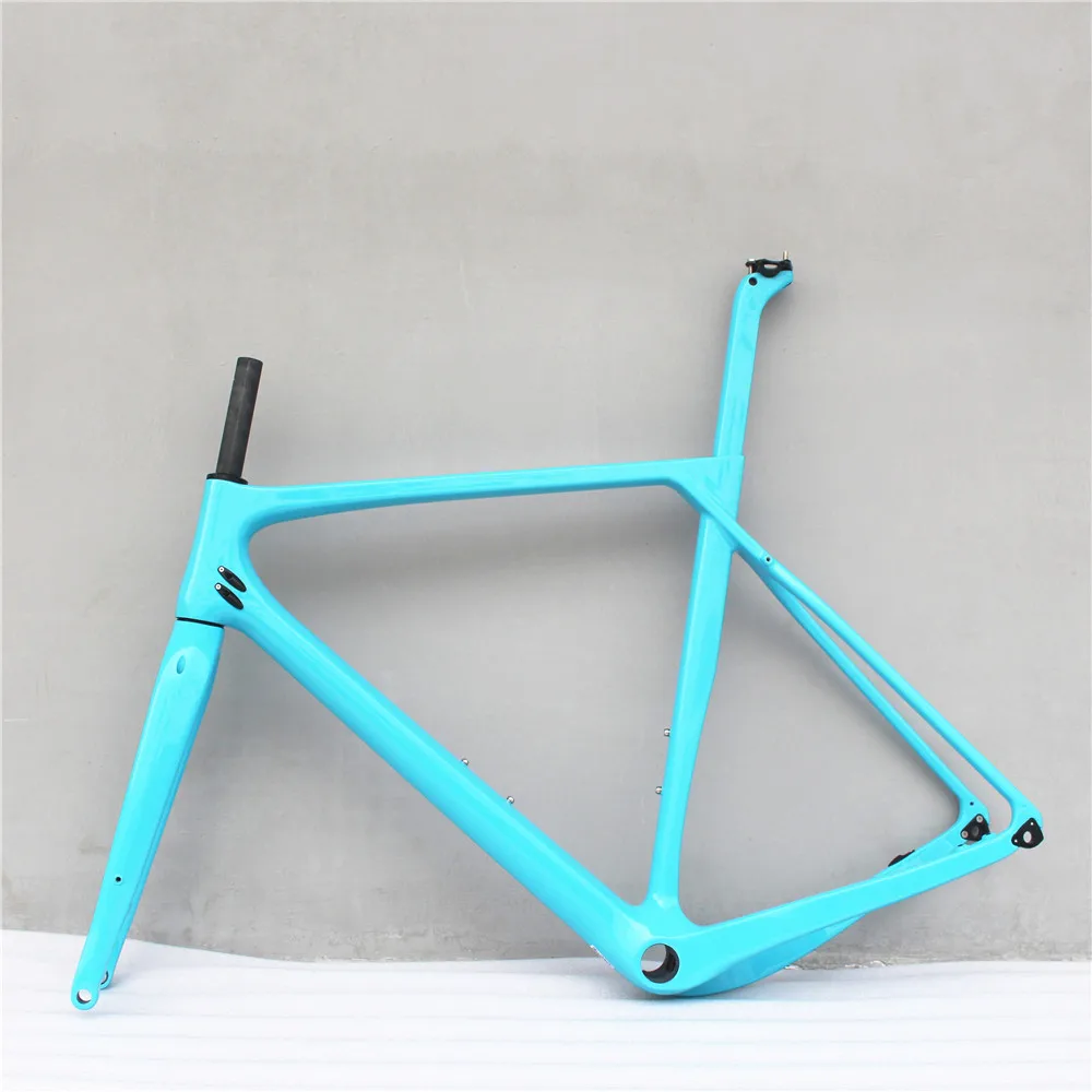

Carbon Gravel Bike Frame Flat mount disc Road/MTB Full Carbon Bicycle Racing Frame Thru axle 142*12 disc Cyclocross Carbon frame