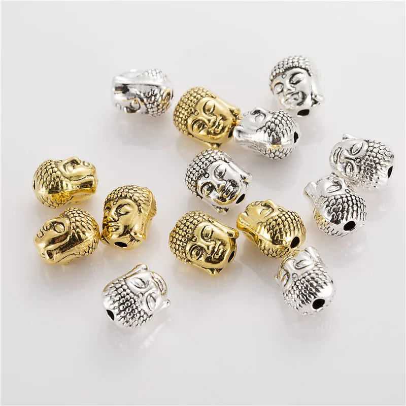 Sliver Golden Tibetan Gold Buddha Heads Spacer Beads Wholesale 10pcs/lot Metal Charms for Jewelry Making 10x9mm diy Finding
Sliver Golden Tibetan Gold Buddha Heads Spacer Beads Wholesale 10pcs/lot Metal Charms for Jewelry Making 10x9mm diy Finding