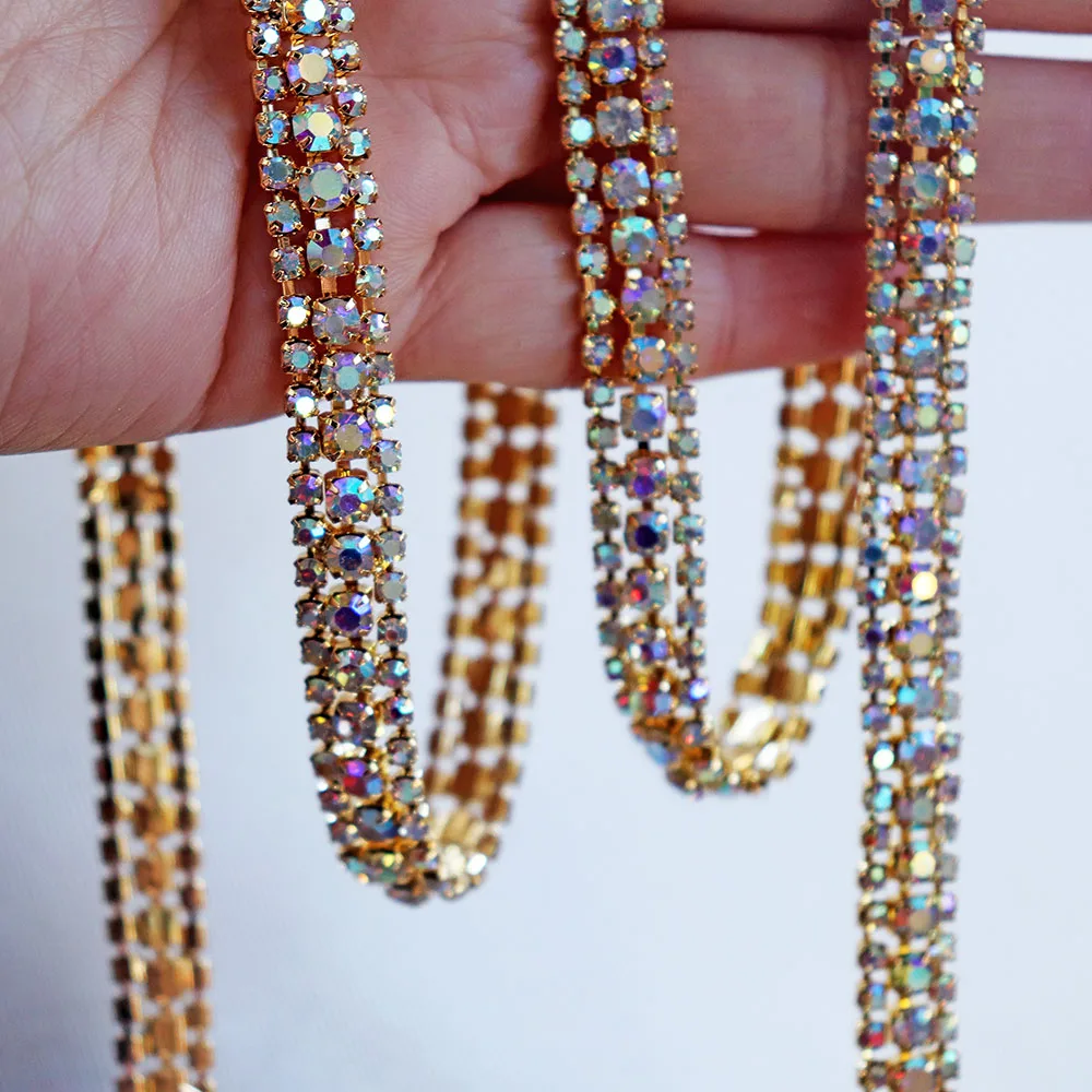 0.8cm Gold Beaded Rhinestons Crystal Trim Iron On Diamond Ribbon Wrap Dress Trim Sewing Accessories DIY Wedding Cake Party Decor
0.8cm Gold Beaded Rhinestons Crystal Trim Iron On Diamond Ribbon Wrap Dress Trim Sewing Accessories DIY Wedding Cake Party Decor