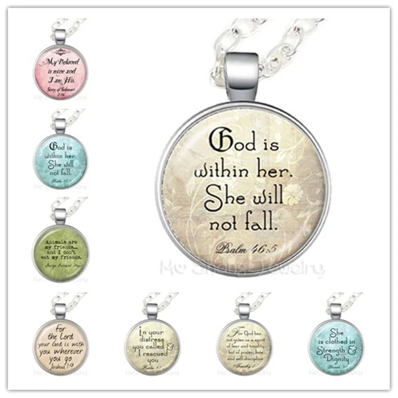 God Is Within Her, She Will Not Fall Glass Choker Necklace Gift For Student Friends Motivating People Famous Aphorism
God Is Within Her, She Will Not Fall Glass Choker Necklace Gift For Student Friends Motivating People Famous Aphorism