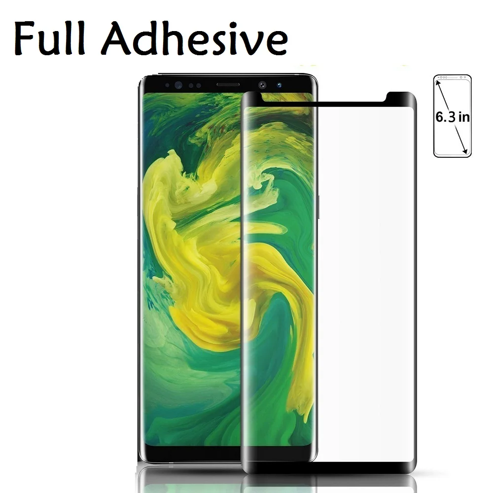 Закаленное 3d стекло для SAMSUNG S8 S9 защитная пленка на весь экран с клеем Galaxy Plus Note