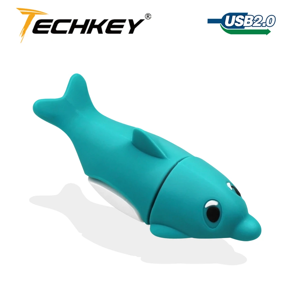 Usb флеш накопитель 64 ГБ USB флэш диск 32 Гб милый мультяшный Дельфин 16 8 4 usb 2 0 Флешка U