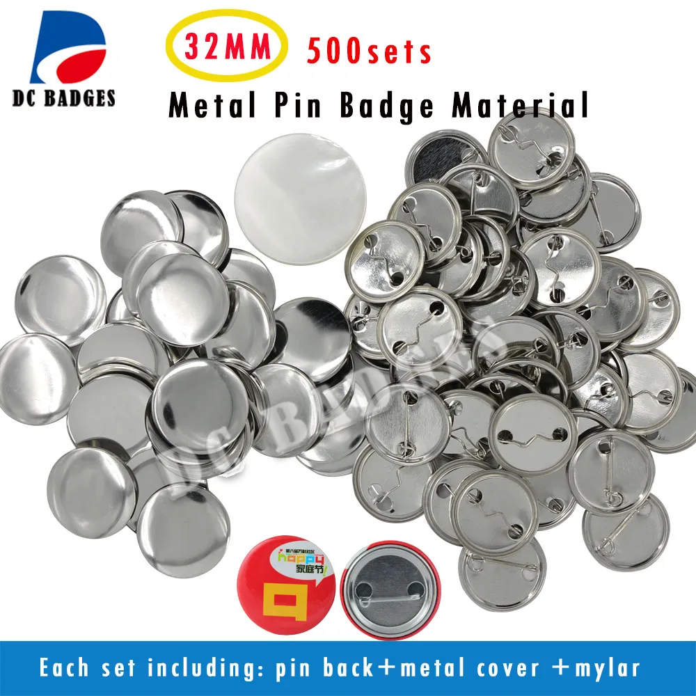 1 1/4"( 32mm) 500sets Metal pinback button badge material badge Components Supplies
1 1/4"( 32mm) 500sets Metal pinback button badge material badge Components Supplies