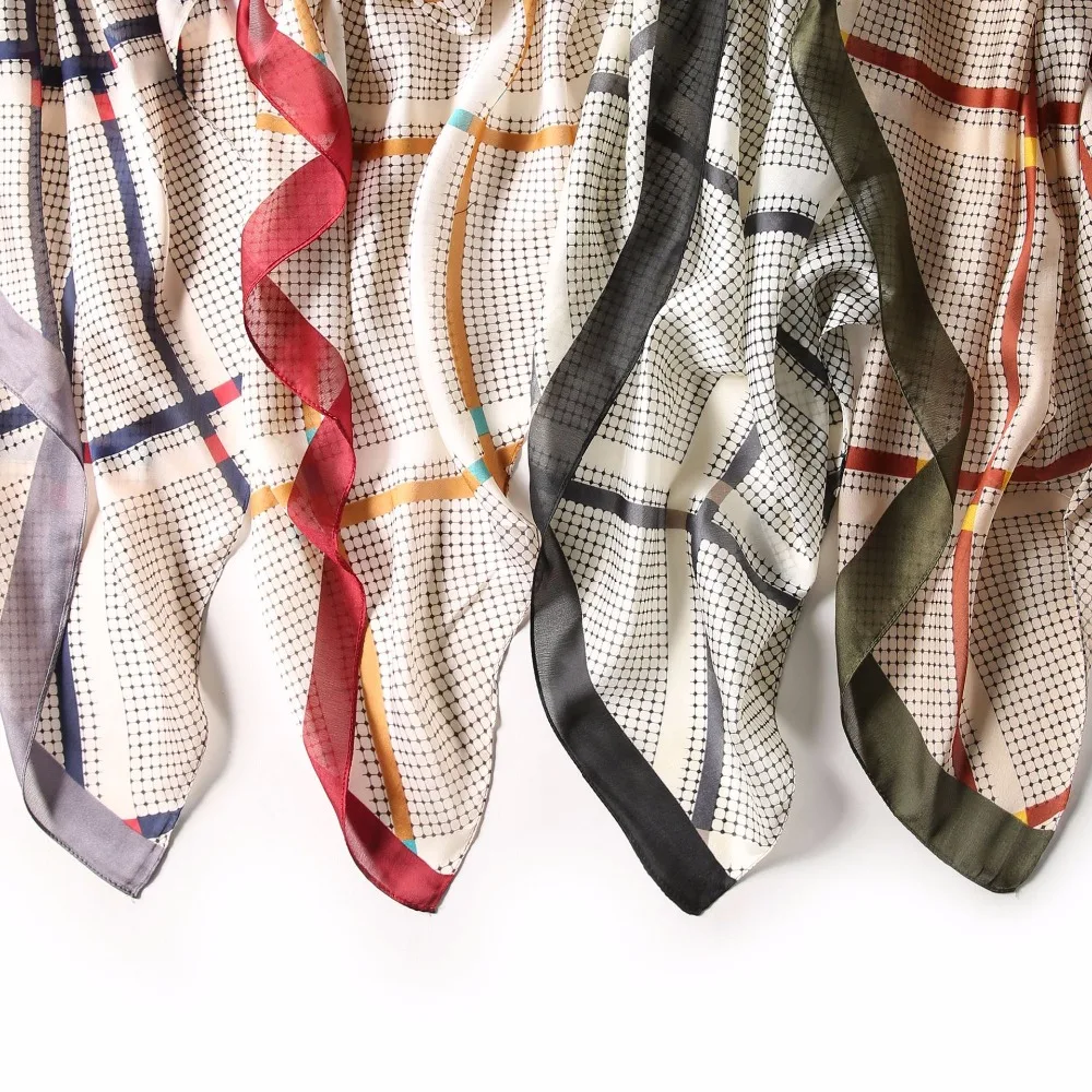 spring summer new design soft long elegant wraps ladies women dot plaid twill silk scarf
spring summer new design soft long elegant wraps ladies women dot plaid twill silk scarf