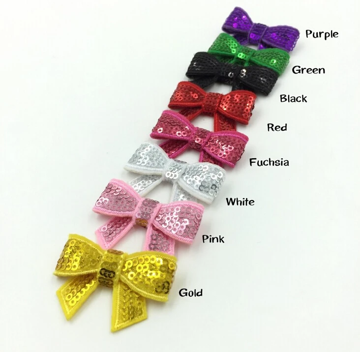 120pcs/lot 12colors 5cm DIY Shiny Sequin Bows Knot Without Clips Fashion Applique Headband Bows For Baby Girls Hair Accessories
120pcs/lot 12colors 5cm DIY Shiny Sequin Bows Knot Without Clips Fashion Applique Headband Bows For Baby Girls Hair Accessories