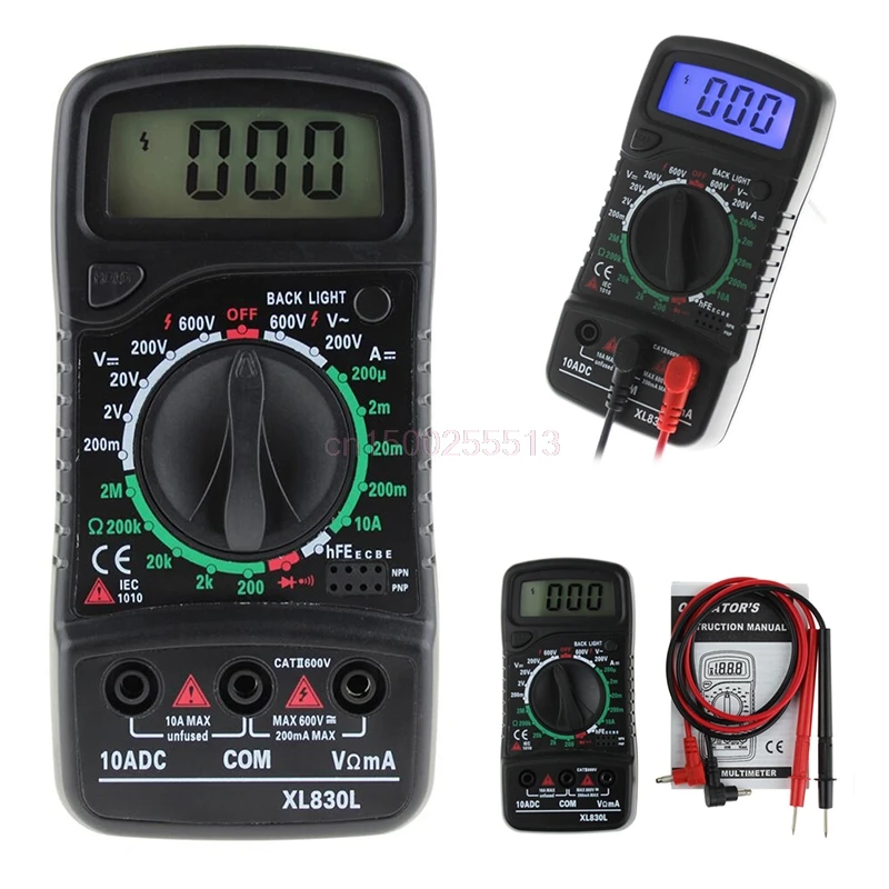 XL-830L цифровой ЖК-мультиметр Вольтметр Амперметр AC / DC Ом частота вольт ток тестер
XL-830L цифровой ЖК-мультиметр Вольтметр Амперметр AC / DC Ом частота вольт ток тестер