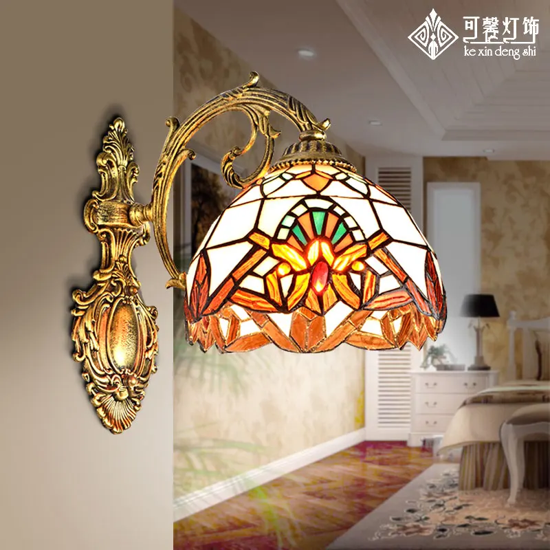 Tiffany European single head lamp lighting lamp bedside lamp bedroom bathroom balcony Baroque LED
Tiffany European single head lamp lighting lamp bedside lamp bedroom bathroom balcony Baroque LED