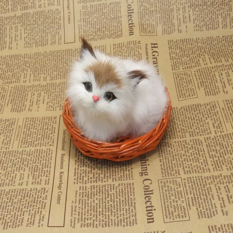 Маленькая модель кошки из полиэтилена и пуха, модель непослушной кошки в корзине, подарок, около 12x10 см y0134
Маленькая модель кошки из полиэтилена и пуха, модель непослушной кошки в корзине, подарок, около 12x10 см y0134