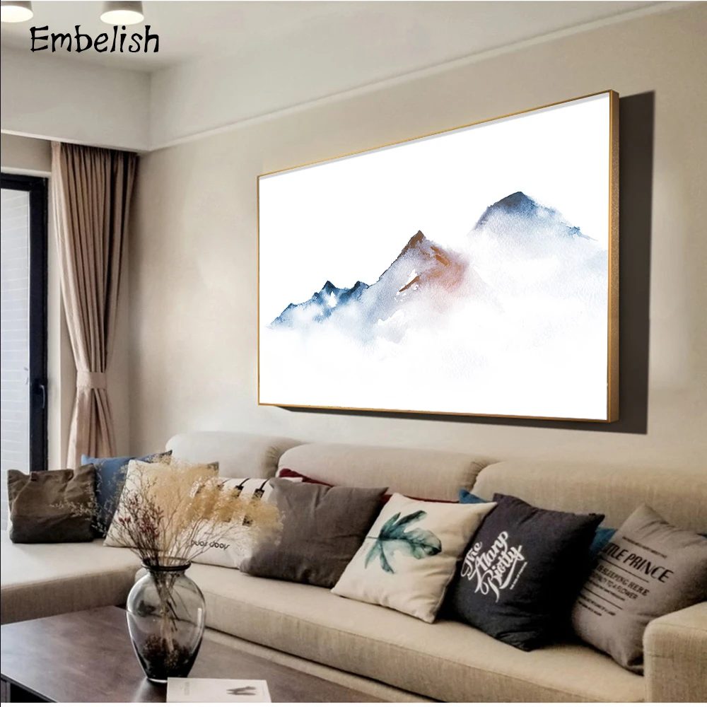 Embelish 1 Pieces Chinese Style Far Blue Mountains In Mist Landscape Wall Pictures For Living Room Home Decor HD Canvas Painting
Embelish 1 Pieces Chinese Style Far Blue Mountains In Mist Landscape Wall Pictures For Living Room Home Decor HD Canvas Painting