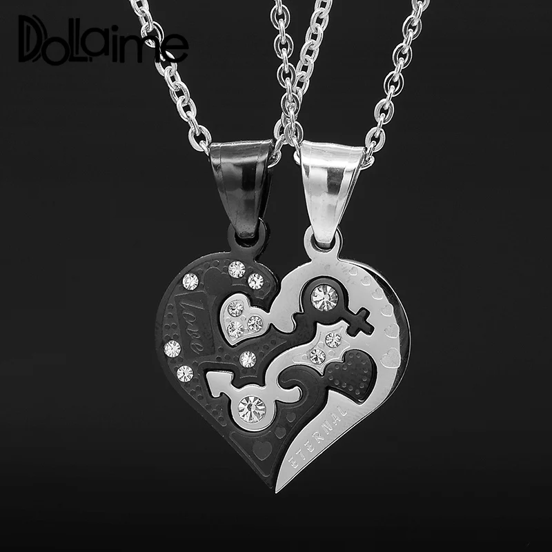 Dolaime Party New Arrival Fashion Lovers Stainless Steel Silver Color Male and female symbols Heart pendant necklace PC007
Dolaime Party New Arrival Fashion Lovers Stainless Steel Silver Color Male and female symbols Heart pendant necklace PC007