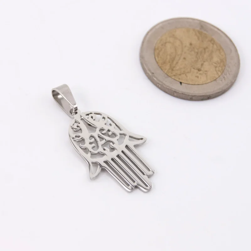 Simsimi Hamsa hand charms Pendant mirror polish stainless steel DIY Necklace for men women wholesale price 50pcs
Simsimi Hamsa hand charms Pendant mirror polish stainless steel DIY Necklace for men women wholesale price 50pcs
