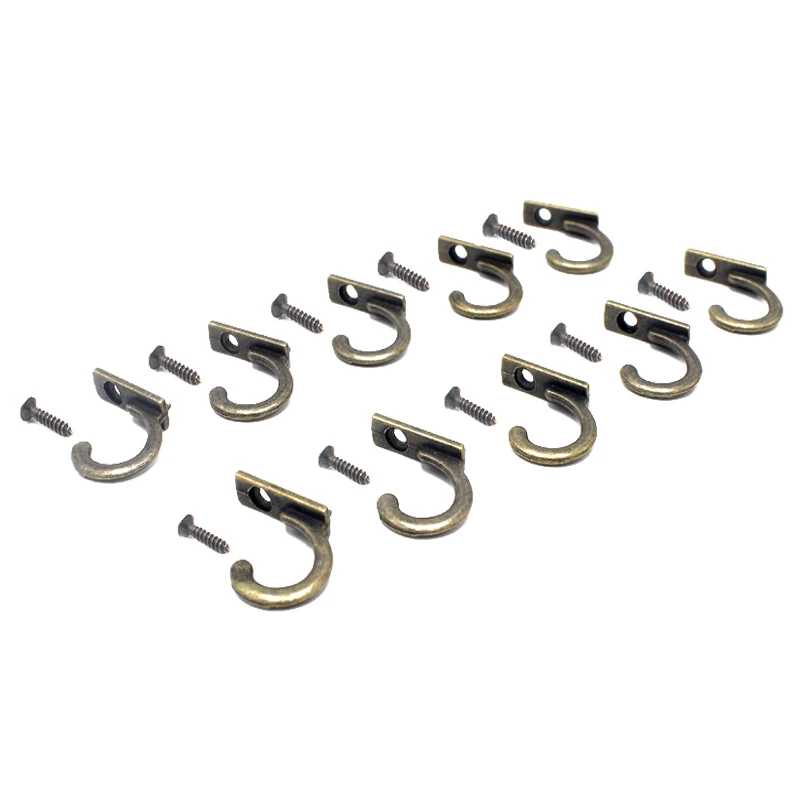 10pcs/lot Wall Mounted Single Prong Hook Bronze Mini Retro Coat Hanger for Keys Hat Towel Cloth Hooks
10pcs/lot Wall Mounted Single Prong Hook Bronze Mini Retro Coat Hanger for Keys Hat Towel Cloth Hooks