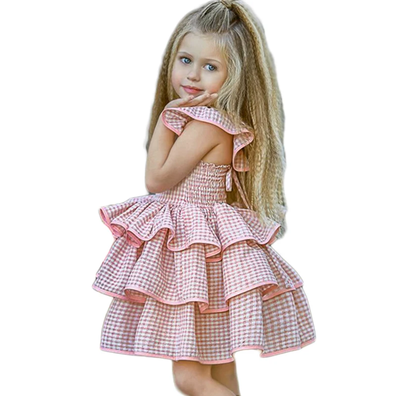 Infant Baby Girls Backless Pink Plaid Layered Dress With Bow Children Lovely Infantil Vestidos Costume Clothes Summer Clothing
Infant Baby Girls Backless Pink Plaid Layered Dress With Bow Children Lovely Infantil Vestidos Costume Clothes Summer Clothing