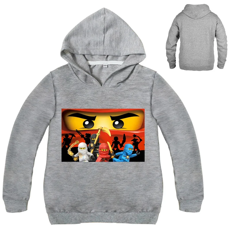Новинка толстовка с капюшоном для мальчиков футболки малышей Ninjago одежда