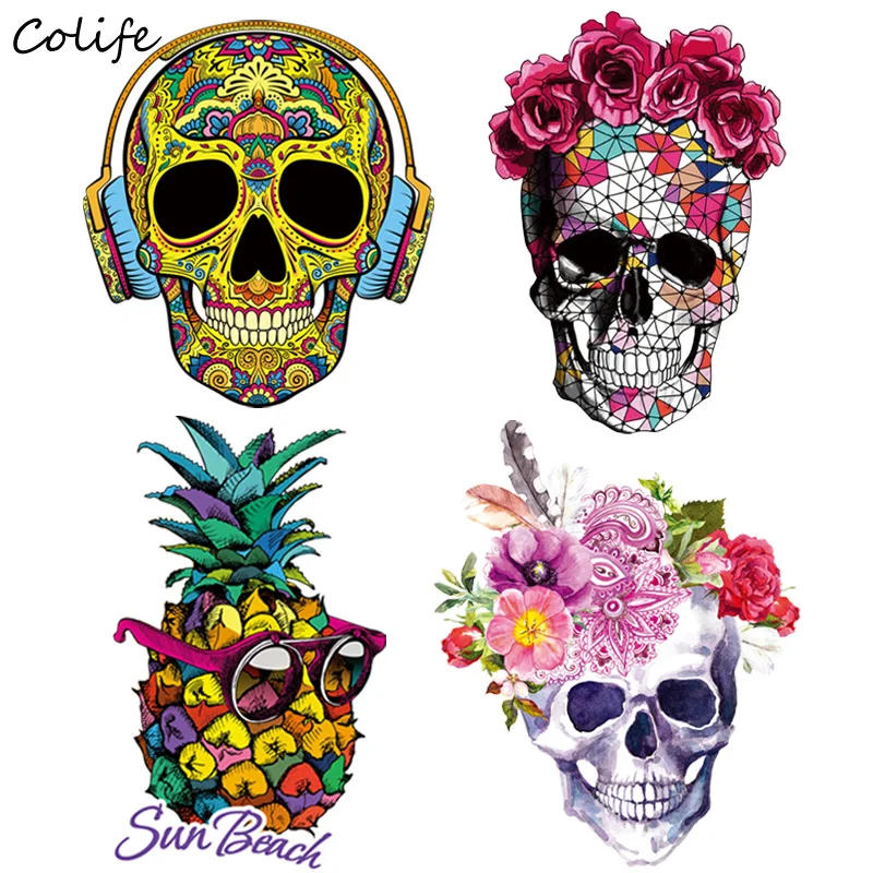 Fashion Pineapple Patches Skull Iron On Transfers Patch Decoration Stickers Applique Clothes for T-shirt West Coat 2pcs
Fashion Pineapple Patches Skull Iron On Transfers Patch Decoration Stickers Applique Clothes for T-shirt West Coat 2pcs