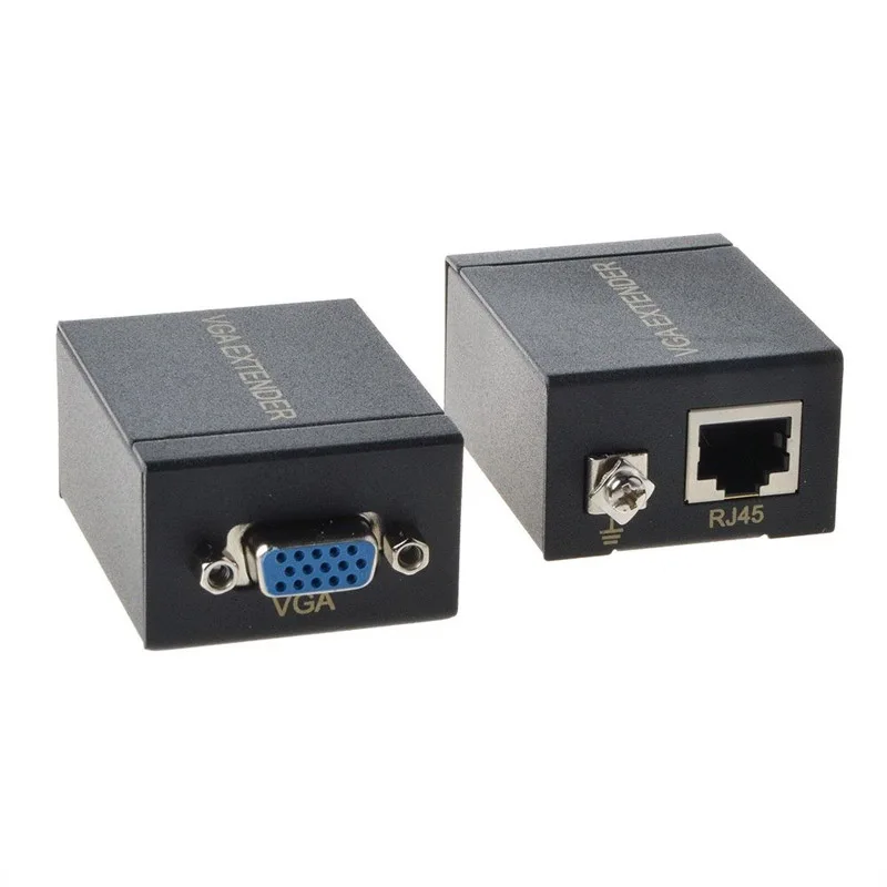 VGA Signal 60M Sender Extender Amplifier Converter Network RJ45 CAT-5E/6 Transmitter +Receiver Ethernet Cable Adapter for HDTV
VGA Signal 60M Sender Extender Amplifier Converter Network RJ45 CAT-5E/6 Transmitter +Receiver Ethernet Cable Adapter for HDTV