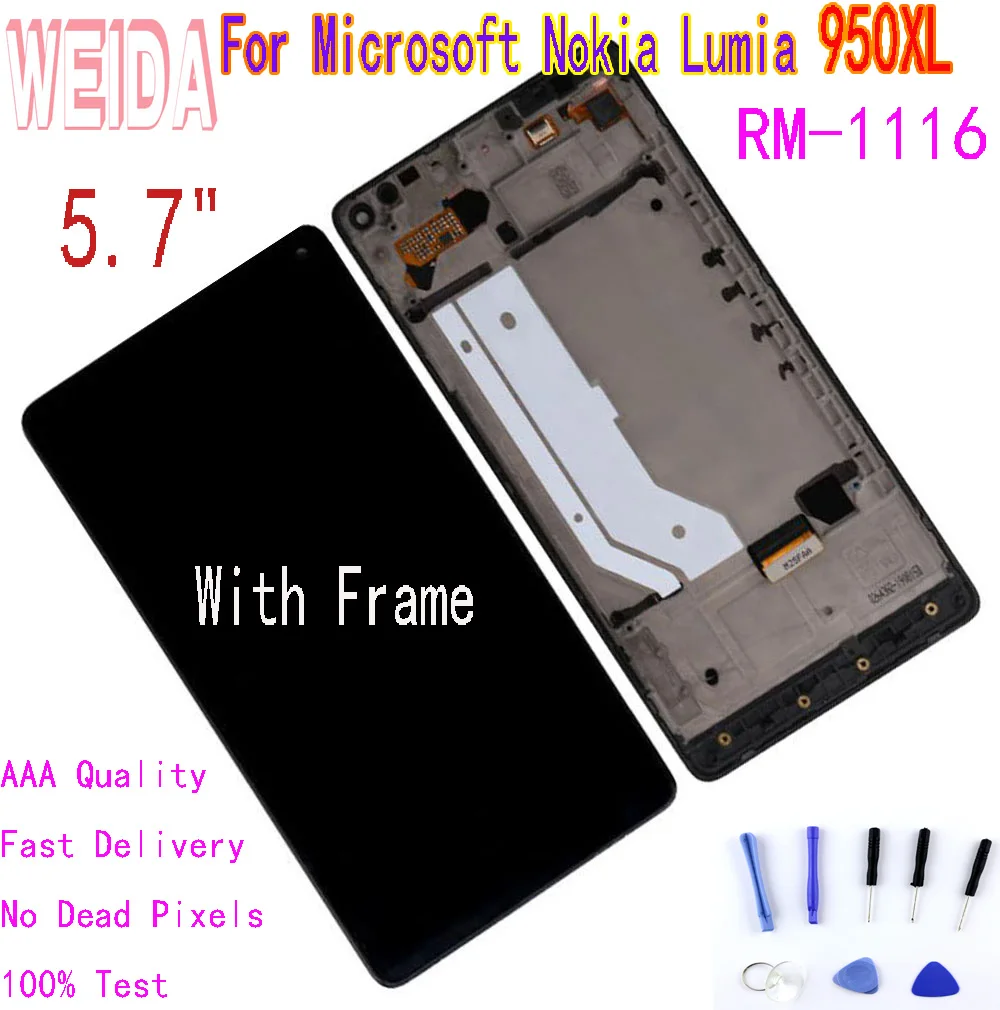 Original LCD for Microsoft Nokia Lumia 950XL RM-1116 LCD Display Touch Screen Digitizer Assembly Frame for Nokia Lumia 950Xl LCD
Original LCD for Microsoft Nokia Lumia 950XL RM-1116 LCD Display Touch Screen Digitizer Assembly Frame for Nokia Lumia 950Xl LCD