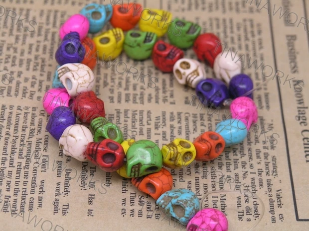 FREE SHIPPING 210PCS Multi Colors Skull Howlite Turquoise Loose Beads Fit Jewelry Making DIY 9mm*7mm*9mm 
FREE SHIPPING 210PCS Multi Colors Skull Howlite Turquoise Loose Beads Fit Jewelry Making DIY 9mm*7mm*9mm