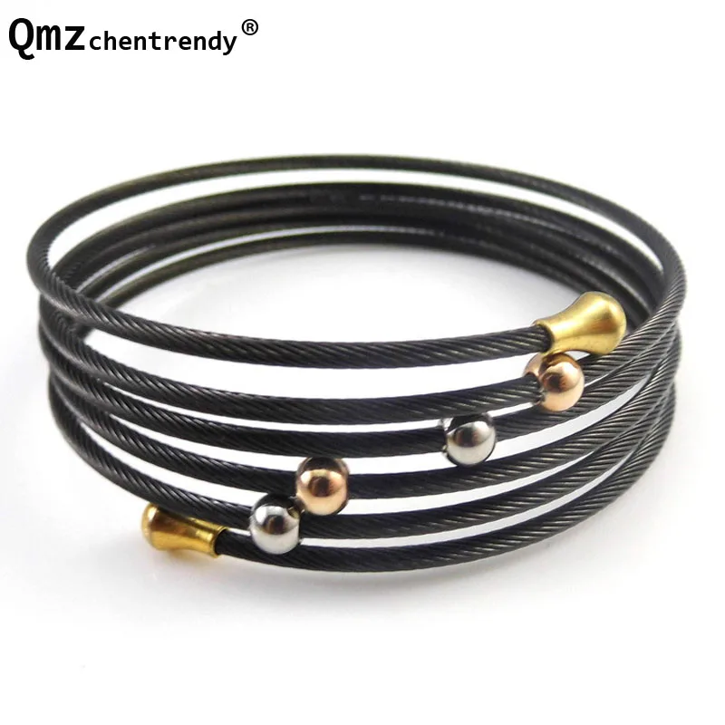 Women Titanium steel Coil Elastic Beads bracelet European and American Accessories cable Wire stainless Steel Bangle Bracelet
Women Titanium steel Coil Elastic Beads bracelet European and American Accessories cable Wire stainless Steel Bangle Bracelet