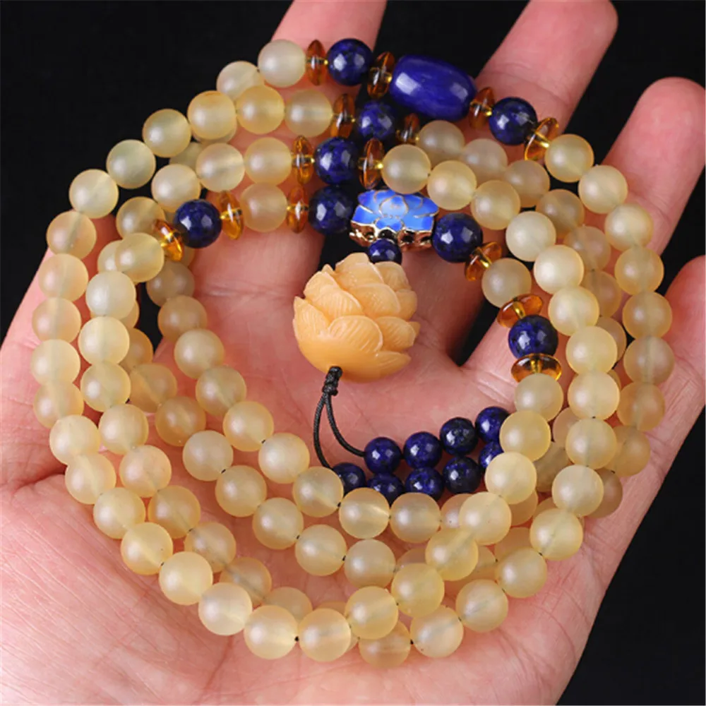 New Design Tibetan Natural Mountain Goat Horn 108 Mala Beads Bracelet with Bodhi Root Lotus Lapis Lazuli Stone Jewelry Dropship
New Design Tibetan Natural Mountain Goat Horn 108 Mala Beads Bracelet with Bodhi Root Lotus Lapis Lazuli Stone Jewelry Dropship