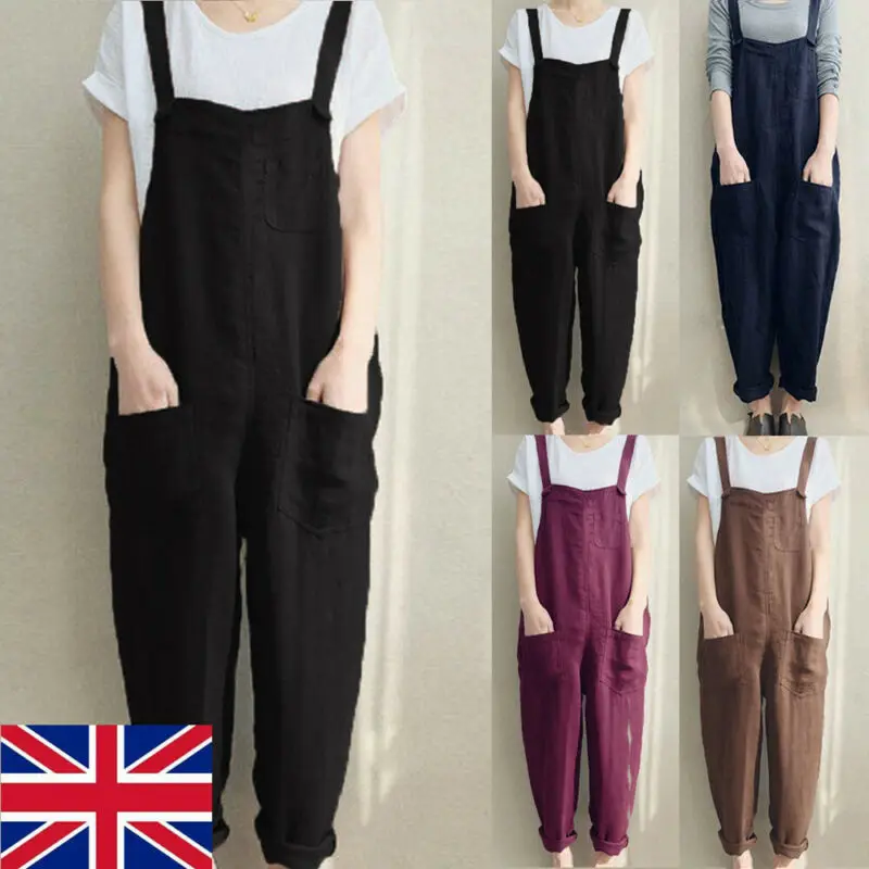 Women Dungaree Cotton Linen Loose Jumpsuit Trousers Romper Plus Size Overalls Long Summer Femininas Classic Harem suspenders
Women Dungaree Cotton Linen Loose Jumpsuit Trousers Romper Plus Size Overalls Long Summer Femininas Classic Harem suspenders