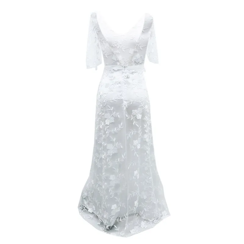 Lace Floral Embroider Dress Off Shoulder See-through Long Maxi Dress Mid-Length Short Sleeve Dress
Lace Floral Embroider Dress Off Shoulder See-through Long Maxi Dress Mid-Length Short Sleeve Dress