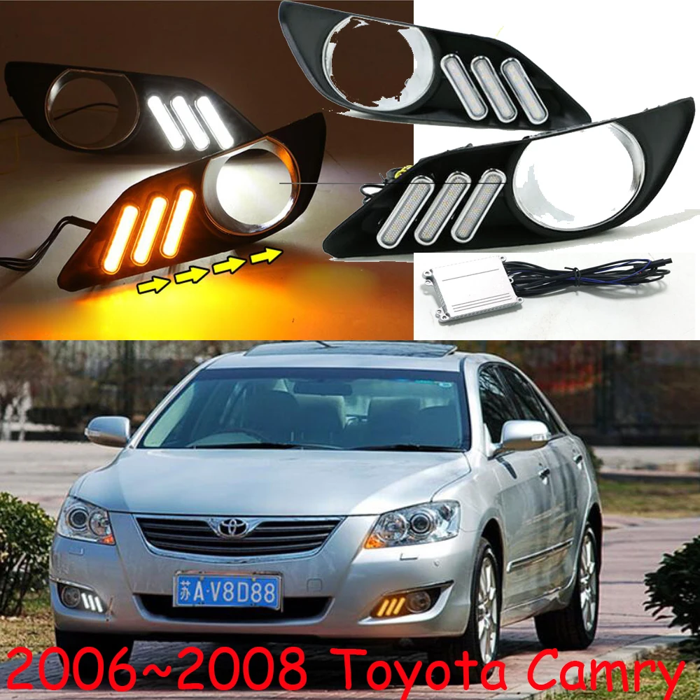 

car styling,2018~2019/2006~2008,Camry daytime light,Free ship! camry fog light,chrome,auris,Hiace,tundra,sienna,camry headlight