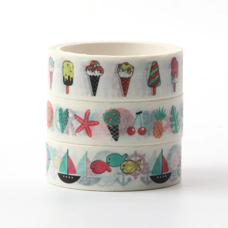 3pcs/pack Summer Japanese Washi Tape summe, sea, ice cream washi tape Masking Tape Adhesive tape Decor Stationery
3pcs/pack Summer Japanese Washi Tape summe, sea, ice cream washi tape Masking Tape Adhesive tape Decor Stationery