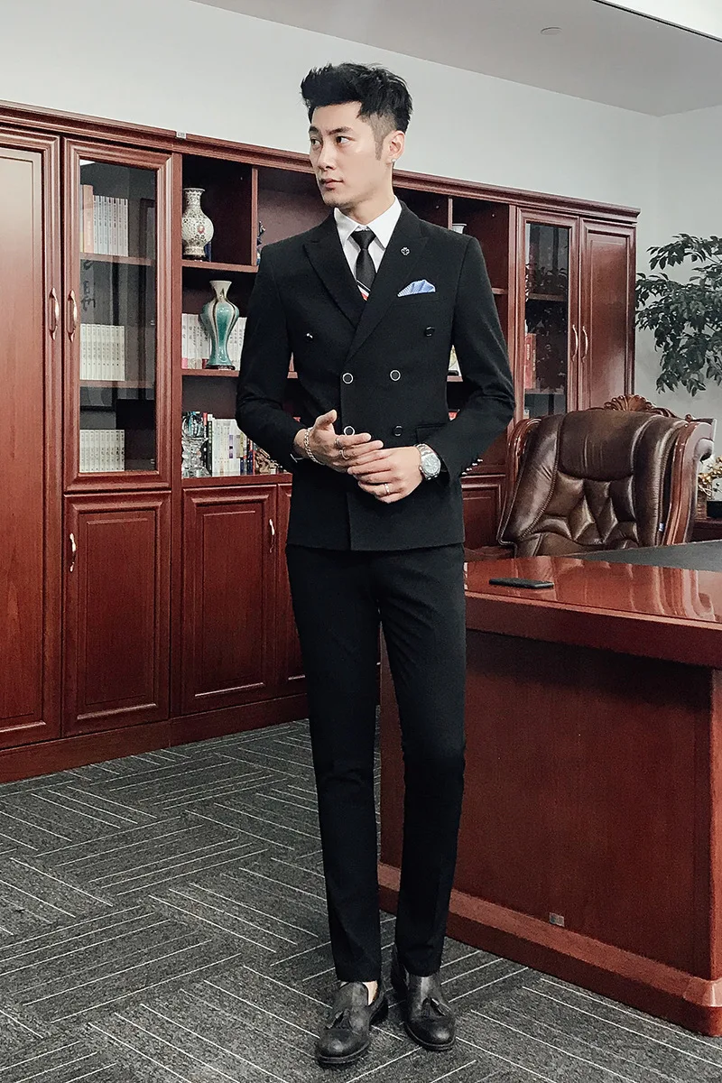 Spring and Summer Costume Double Boutonnage Homme Slim Business Three-piece Men's Professional Suit
Spring and Summer Costume Double Boutonnage Homme Slim Business Three-piece Men's Professional Suit