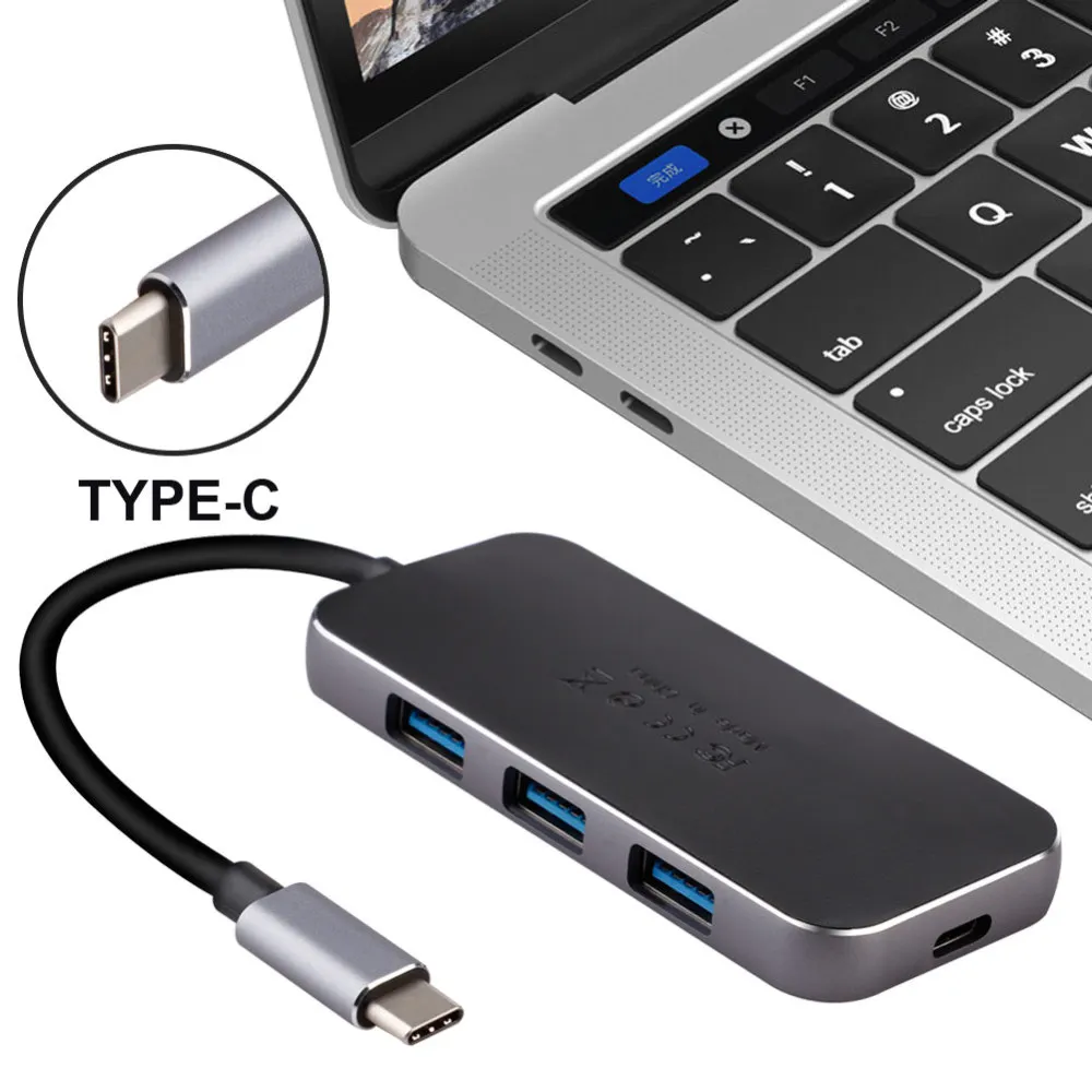 Многофункциональный USB концентратор 7 в 1 C с 4K видео портами 3 0 Type для Macbook Pro Huawei P20