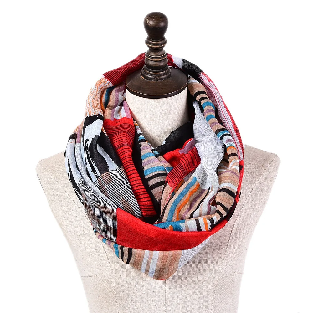 Mixed Color Oil Paint Infinity Versatile Fashion Scarf Head Wrap Ring Scarf Women Voile Nice Character Loop Scarf Ethnic Style
Mixed Color Oil Paint Infinity Versatile Fashion Scarf Head Wrap Ring Scarf Women Voile Nice Character Loop Scarf Ethnic Style