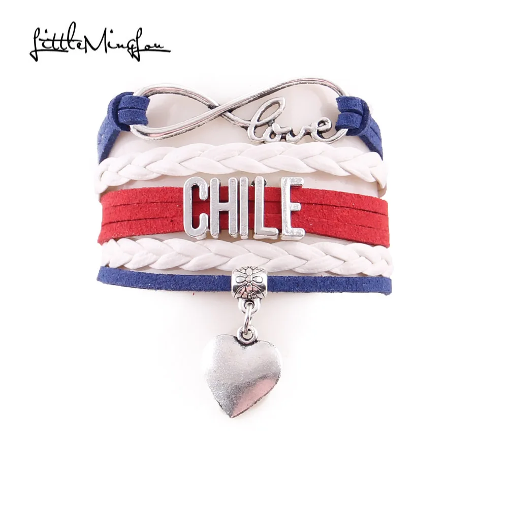 Little MingLou infinity love country CHILE Bracelet heart charm handmade leather wrap men bracelets & bangles for women jewelry
Little MingLou infinity love country CHILE Bracelet heart charm handmade leather wrap men bracelets & bangles for women jewelry