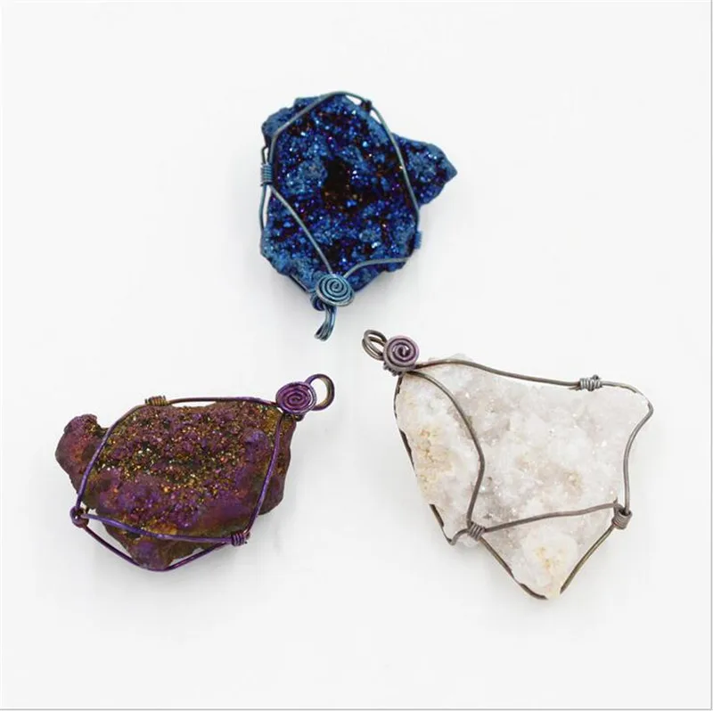 Natural Stones and Minerals Jewelry Raw Crystal Stone Necklace Irregular Mineral Pendant Druzy Pendants Natural Pendants
Natural Stones and Minerals Jewelry Raw Crystal Stone Necklace Irregular Mineral Pendant Druzy Pendants Natural Pendants