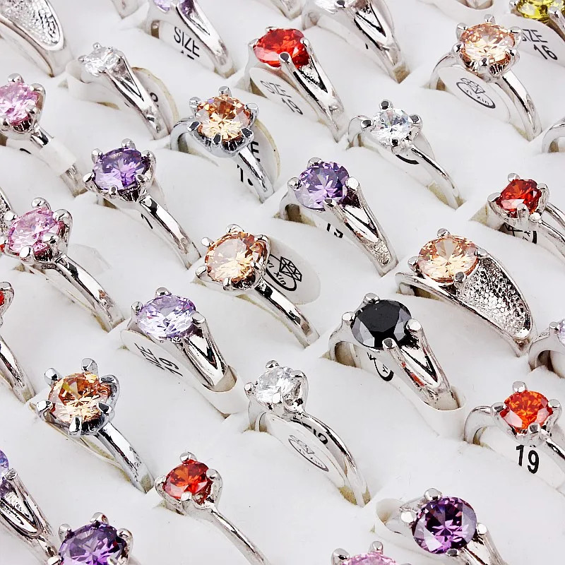 QianBei Wholesale 10pcs/set 925 Sterling SilverJewelry Romantic Rings Pink Purple Zircon Rings For Women
QianBei Wholesale 10pcs/set 925 Sterling SilverJewelry Romantic Rings Pink Purple Zircon Rings For Women