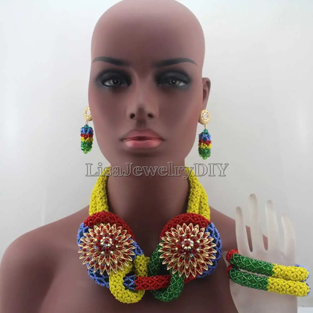 2016 Fashion Yellow/Green/Sky Blue And Red Women Costume Nigerian African Beads Jewelry Set Mix Crystal Free Shipping HD7796
2016 Fashion Yellow/Green/Sky Blue And Red Women Costume Nigerian African Beads Jewelry Set Mix Crystal Free Shipping HD7796