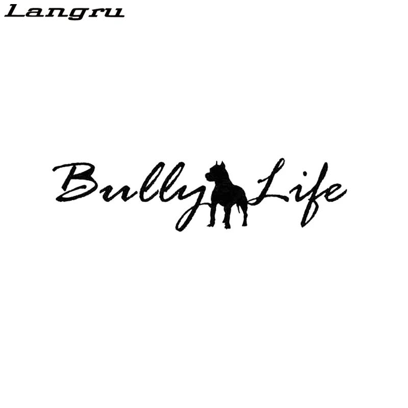 Langru WBuly Life виниловая наклейка авто питбул стикер на машину с собакой regues