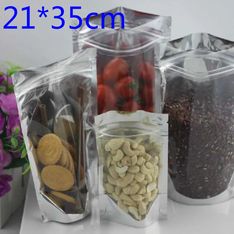 8.27''x13.78'' (21x35cm) Mylar Stand Up Clear Aluminum Foil Pack Packaging Bags For Food Coffee Nuts Storage Ziplock Bag
8.27''x13.78'' (21x35cm) Mylar Stand Up Clear Aluminum Foil Pack Packaging Bags For Food Coffee Nuts Storage Ziplock Bag