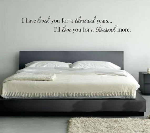 I Have Loved You A Thousand Years Wall Decal Bedroom Wall Decal Love Wall Stickers Vinyl Wall Art Home Decors Wallpapers 638Q
I Have Loved You A Thousand Years Wall Decal Bedroom Wall Decal Love Wall Stickers Vinyl Wall Art Home Decors Wallpapers 638Q
