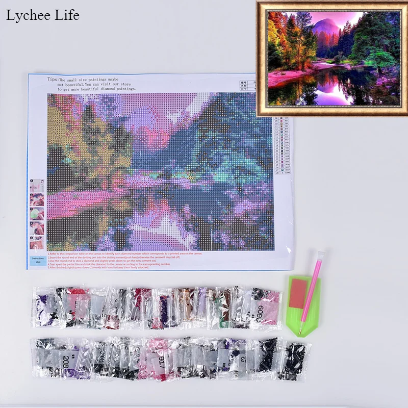 Lychee Life красочные живописные DIY 5D круглые алмазные картины украшение для гостиной ручной работы домашние аксессуары
Lychee Life красочные живописные DIY 5D круглые алмазные картины украшение для гостиной ручной работы домашние аксессуары