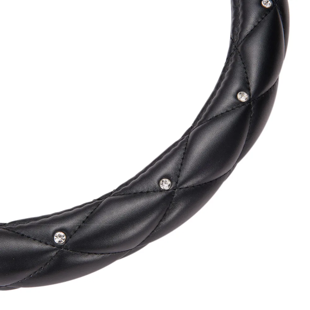 Car Steering Wheel Cover PU Leather Covers With Rhinestone Pink Black 38cm SizeM Soft For Auto Car Truck Skidproof Car Styling
Car Steering Wheel Cover PU Leather Covers With Rhinestone Pink Black 38cm SizeM Soft For Auto Car Truck Skidproof Car Styling