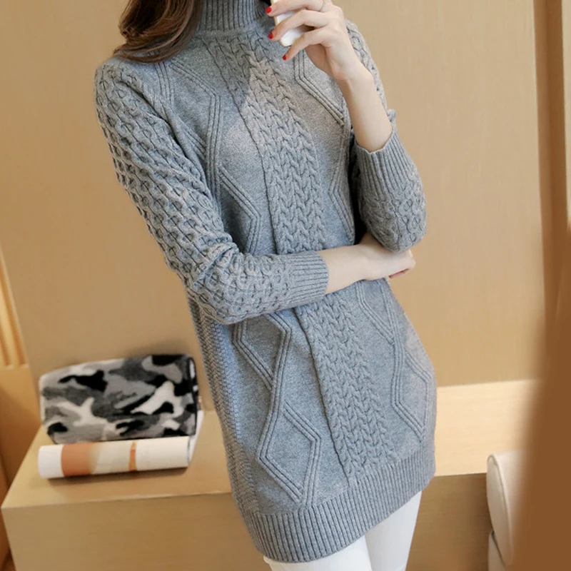 Autumn sweater 2019 Winter women fashion sexy Half high collar Casual women sweaters and pullover Long sleeve Knitted Sweater
Autumn sweater 2019 Winter women fashion sexy Half high collar Casual women sweaters and pullover Long sleeve Knitted Sweater