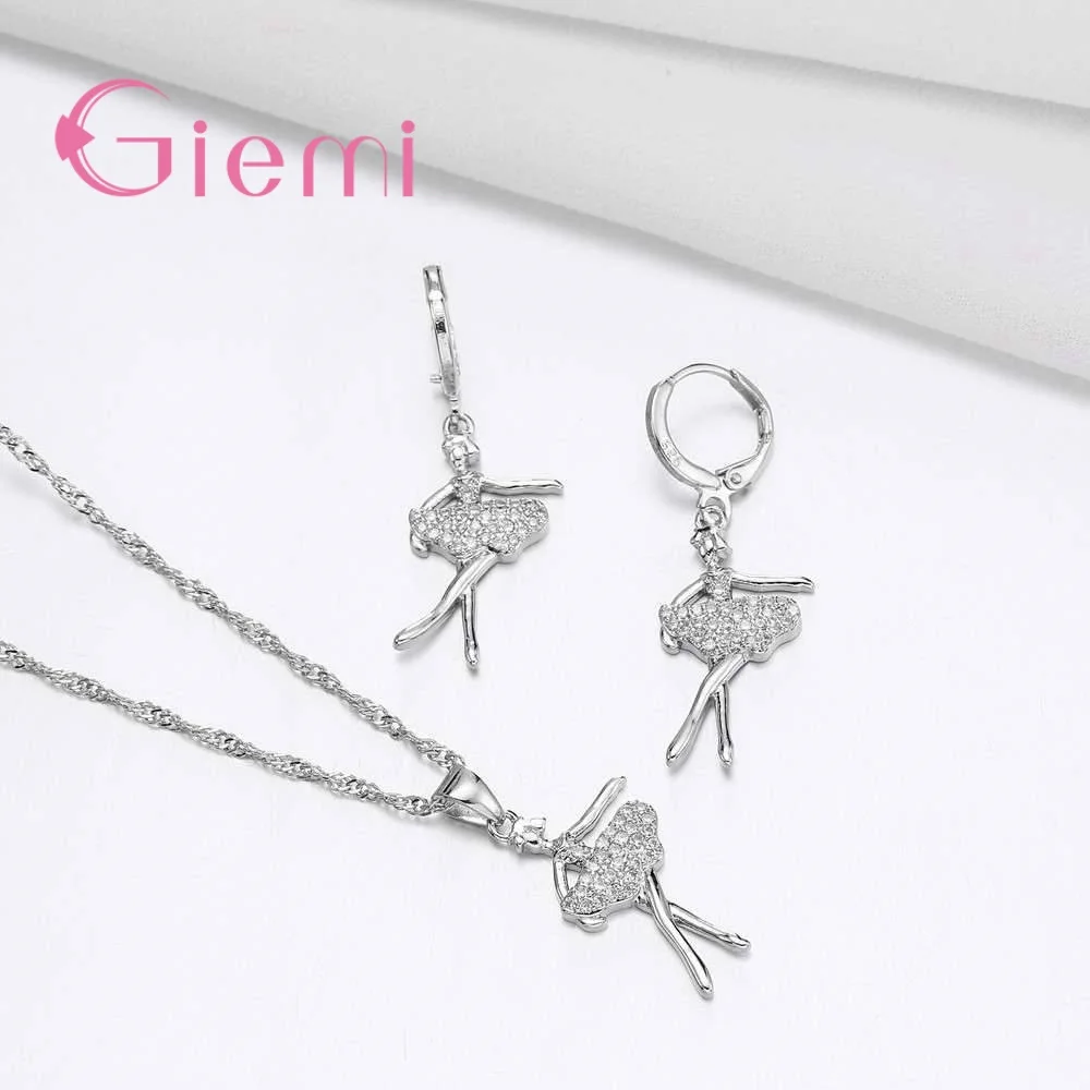 Elegant Dancer Wedding Jewelry Sets Fashion 925 Sterling Silver Level Back Earrings Clear Crystal Necklace Pendant
Elegant Dancer Wedding Jewelry Sets Fashion 925 Sterling Silver Level Back Earrings Clear Crystal Necklace Pendant