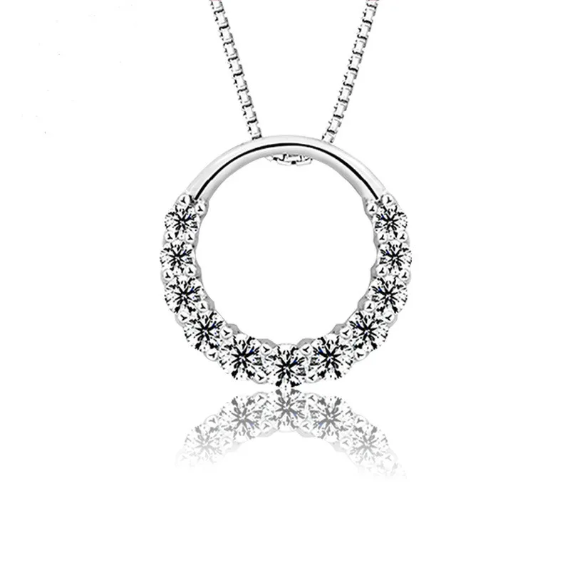 XIYANIKE Silver Color Rhinestone Round Shape Fashion Dazzling Allure AAAAA Cubic Zirconia Pendant Necklaces For Women
XIYANIKE Silver Color Rhinestone Round Shape Fashion Dazzling Allure AAAAA Cubic Zirconia Pendant Necklaces For Women