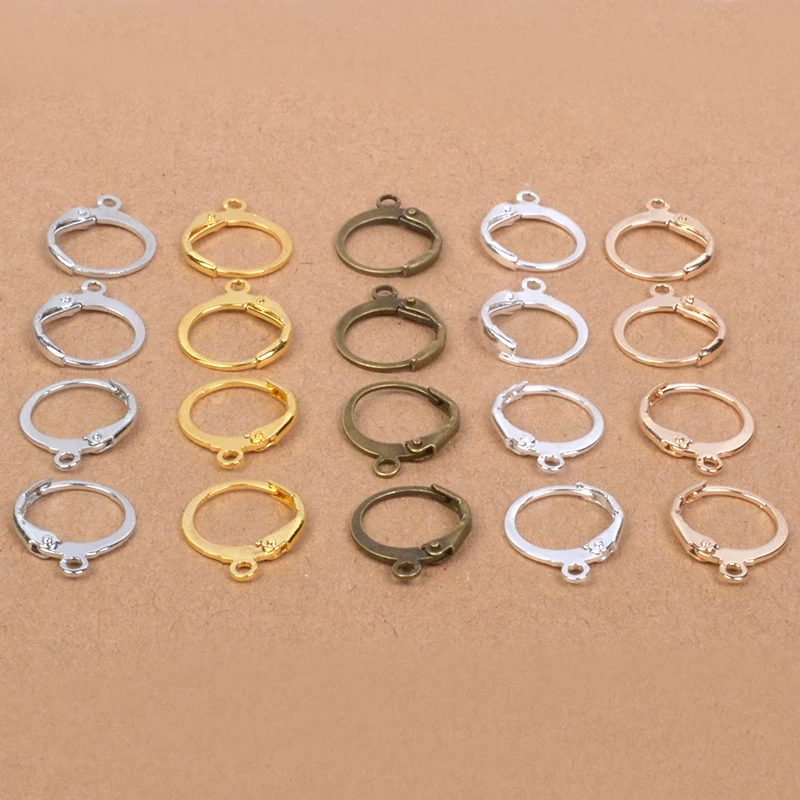 14x12mm 20pcs High Quality Silver And Rose Gold Bronze Rhodium Plated Brass French Earring Hooks Wire Settings Base WholeSale
14x12mm 20pcs High Quality Silver And Rose Gold Bronze Rhodium Plated Brass French Earring Hooks Wire Settings Base WholeSale