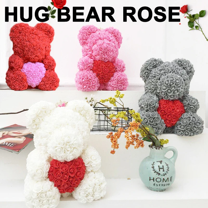 40*25*25CM Rose Bear Plush Toy Lovers Valentine's Day Girlfriend Birthday Christmas Gift Wedding Present Artifical Rose Doll
40*25*25CM Rose Bear Plush Toy Lovers Valentine's Day Girlfriend Birthday Christmas Gift Wedding Present Artifical Rose Doll