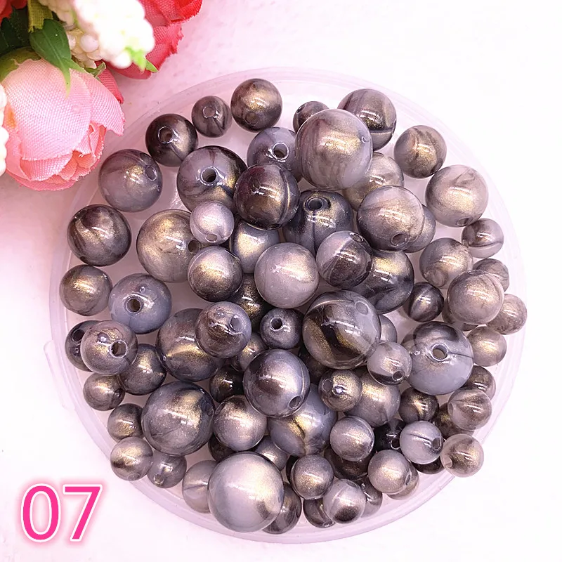 New 8 10 12 14mm Colour Gold Powder Round Acrylic Beads Spacer Loose Beads for Jewelry Making DIY Handmade Bracelet #07
New 8 10 12 14mm Colour Gold Powder Round Acrylic Beads Spacer Loose Beads for Jewelry Making DIY Handmade Bracelet #07