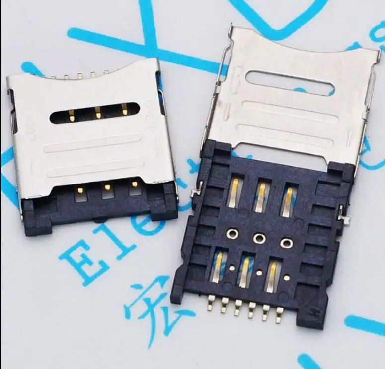 free shipping 100pcs Flip Cassette Phone MICRO SIM Card Holder SIM Card Slot 6P Clamshell Type 1.8H
free shipping 100pcs Flip Cassette Phone MICRO SIM Card Holder SIM Card Slot 6P Clamshell Type 1.8H