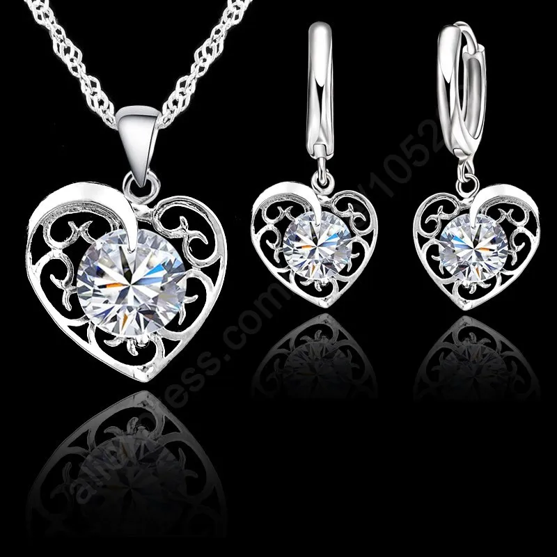 Shining CZ Jewelry Sets 925 Sterling Silver Cubic Zirconia Heart Necklace Hoop Earrings Lever Back Wedding Birthday Gift
Shining CZ Jewelry Sets 925 Sterling Silver Cubic Zirconia Heart Necklace Hoop Earrings Lever Back Wedding Birthday Gift
